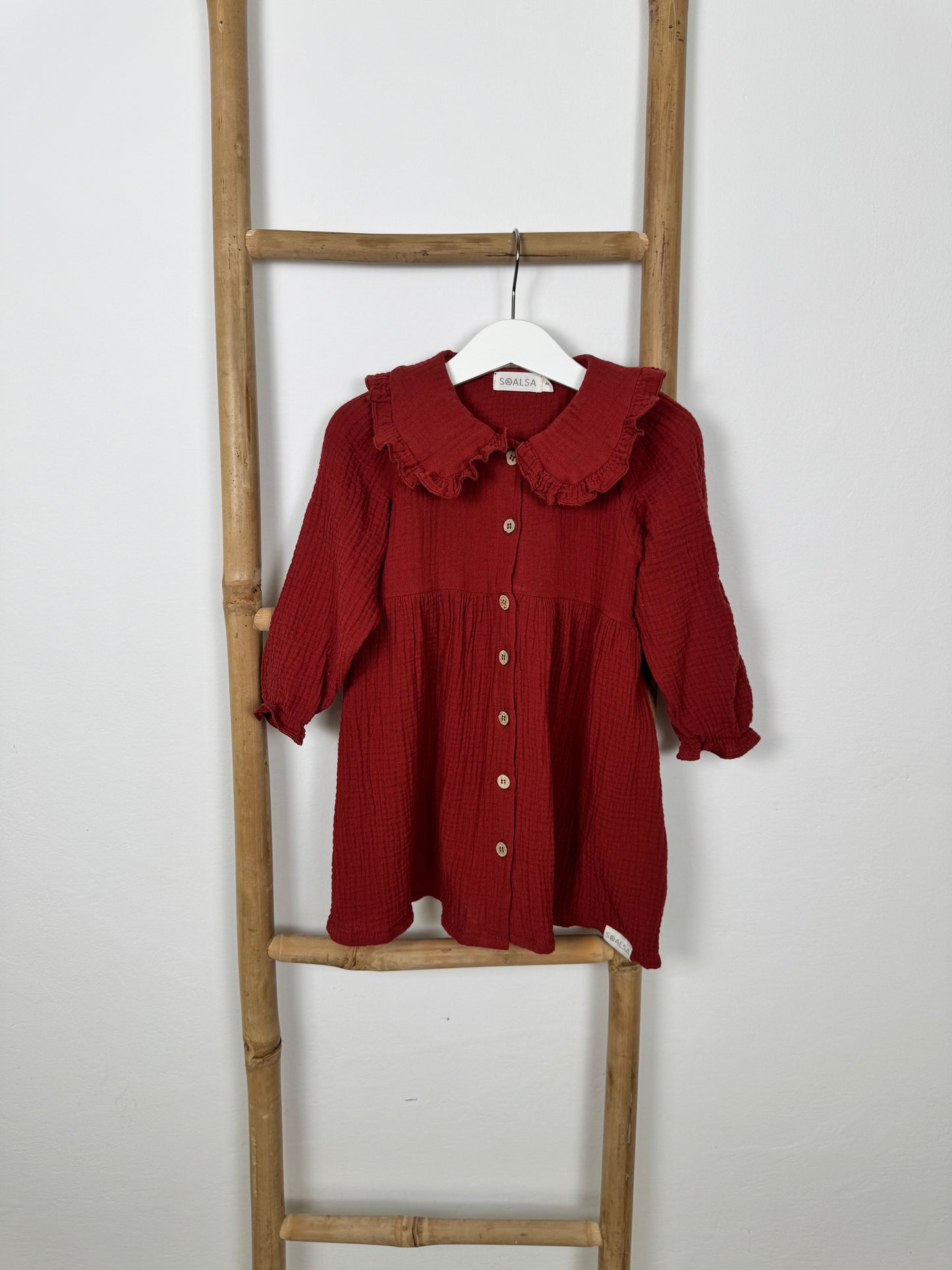 Berry Red & Pine Green Christmas Dress
