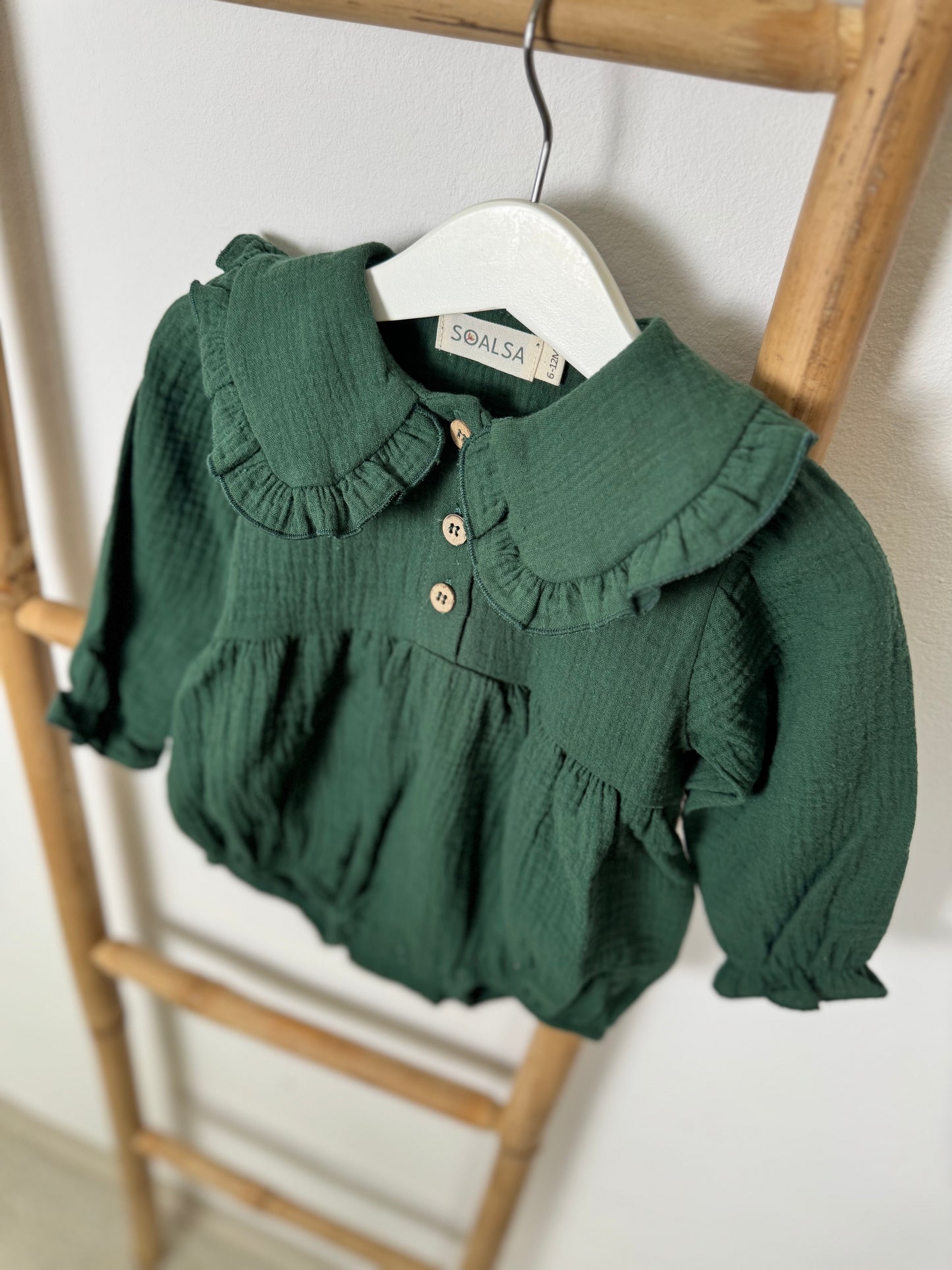 Pine Green & Berry Red Christmas Rompers