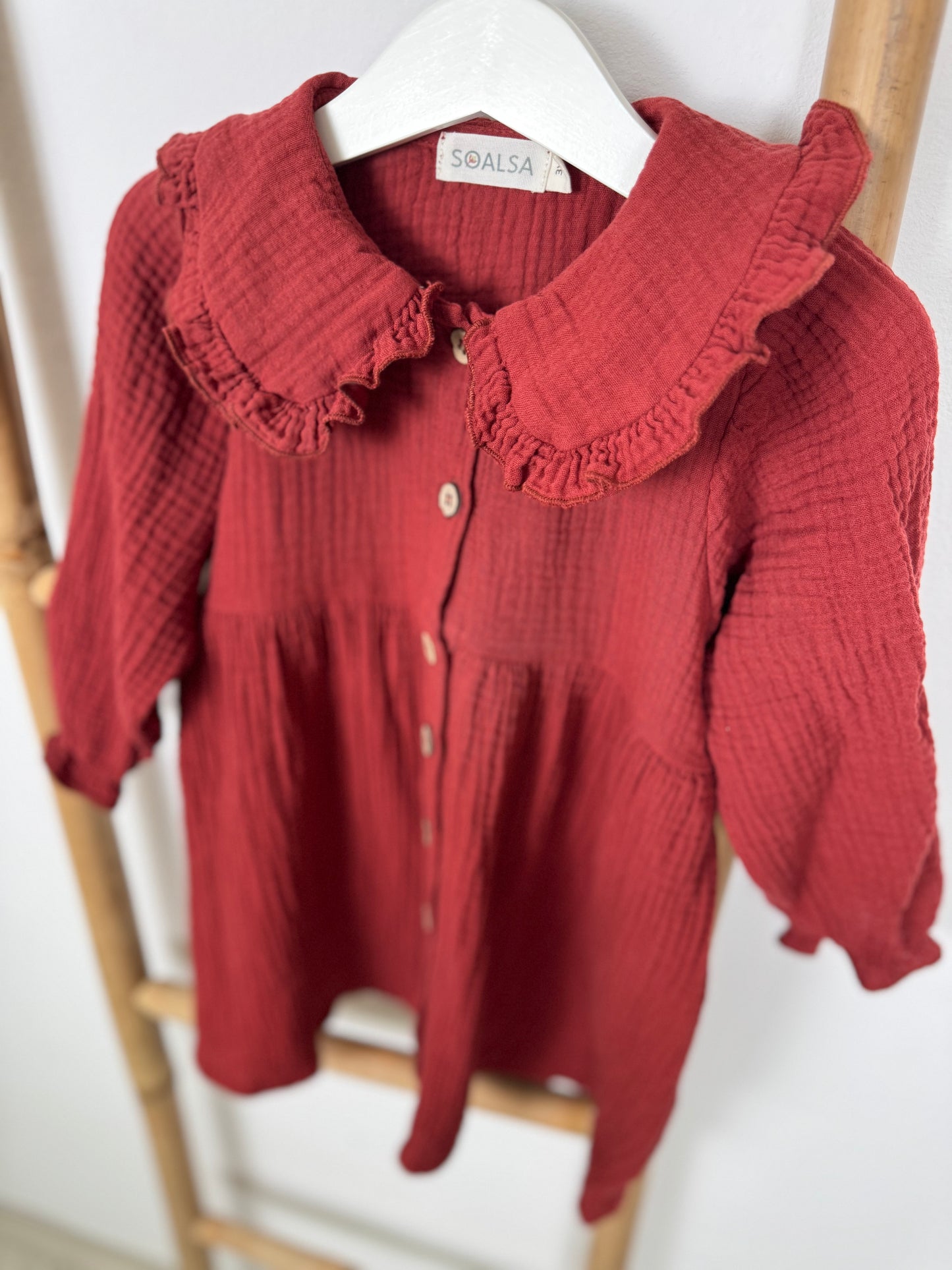 Berry Red & Pine Green Christmas Dress