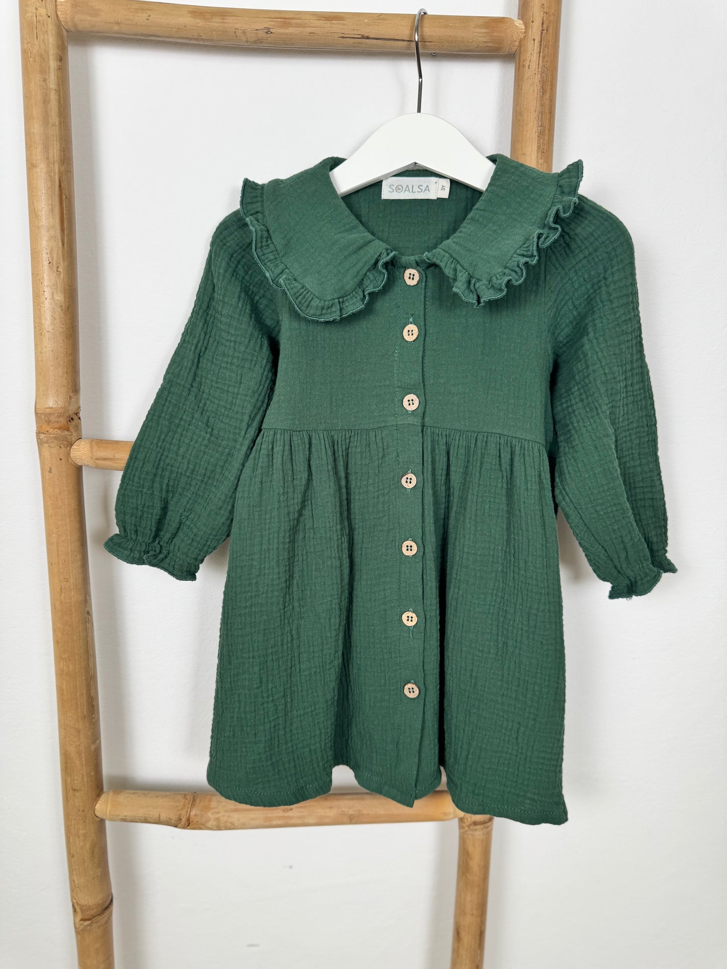 Berry Red & Pine Green Christmas Dress