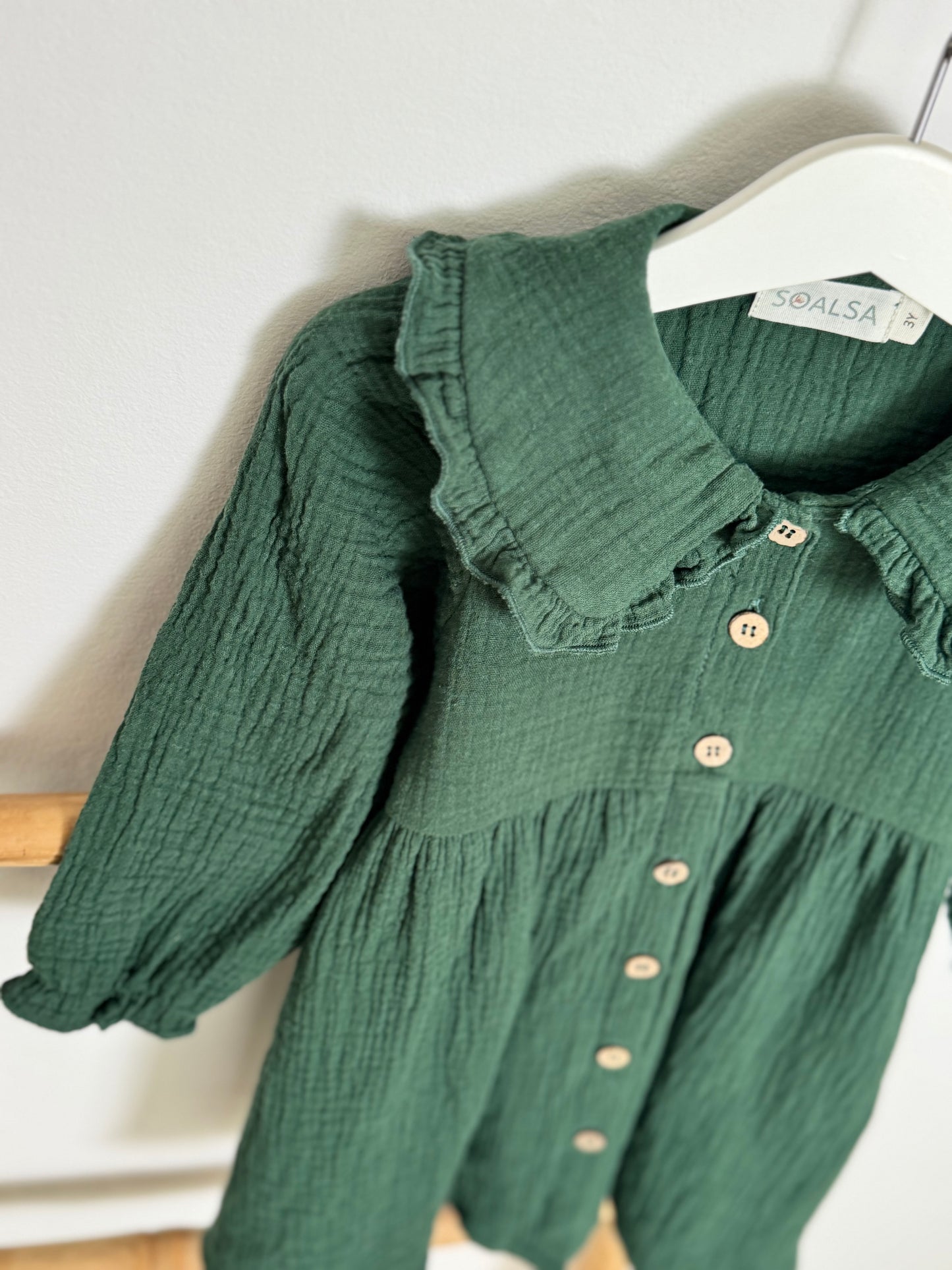 Berry Red & Pine Green Christmas Dress