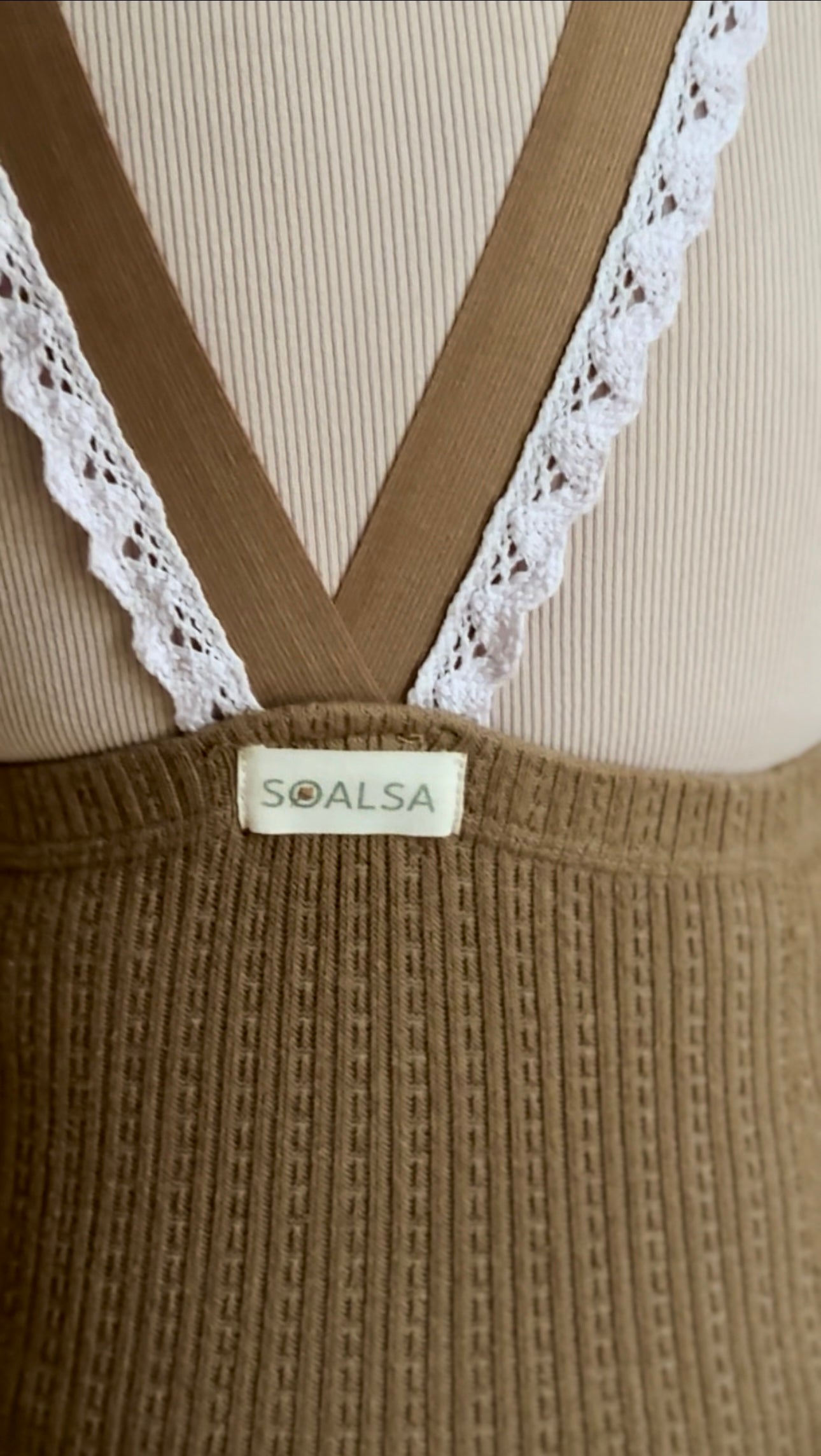 Knitted Baby Tights with Lace Suspenders - SOALSA