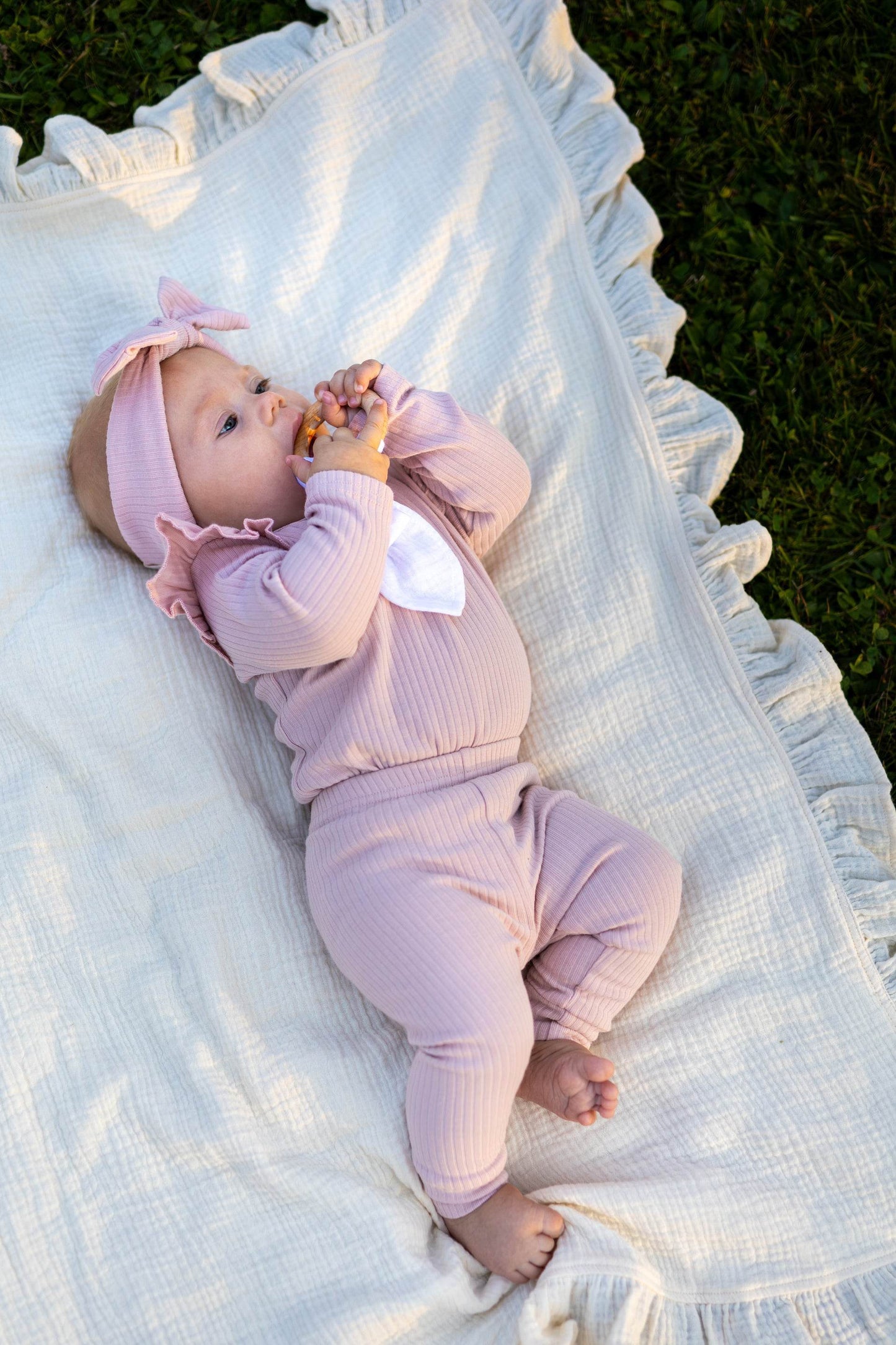 3-6m Baby Ribbed 3 pcs Set