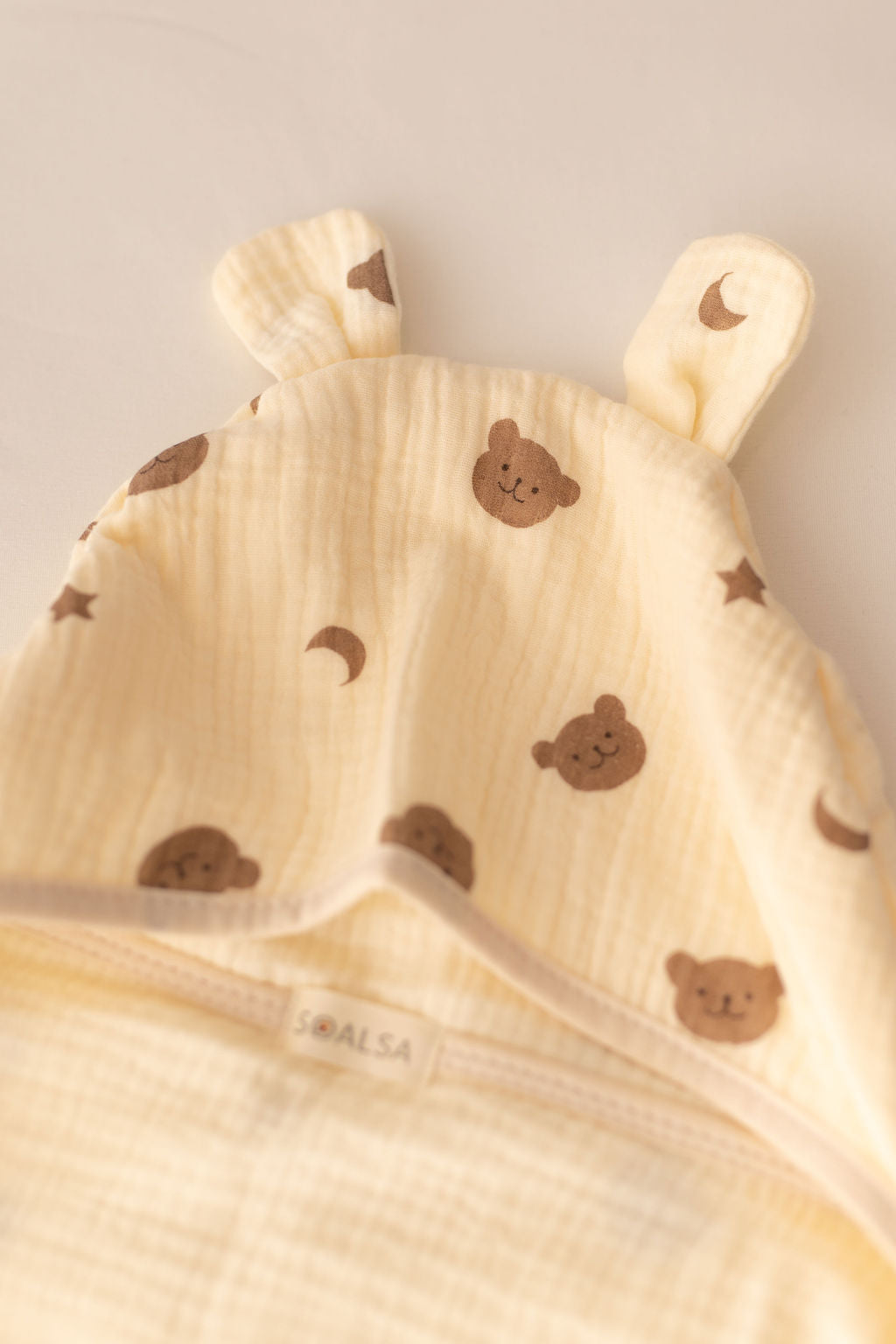 Muslin Bear Blanket Hooded Bathrobe - SOALSA