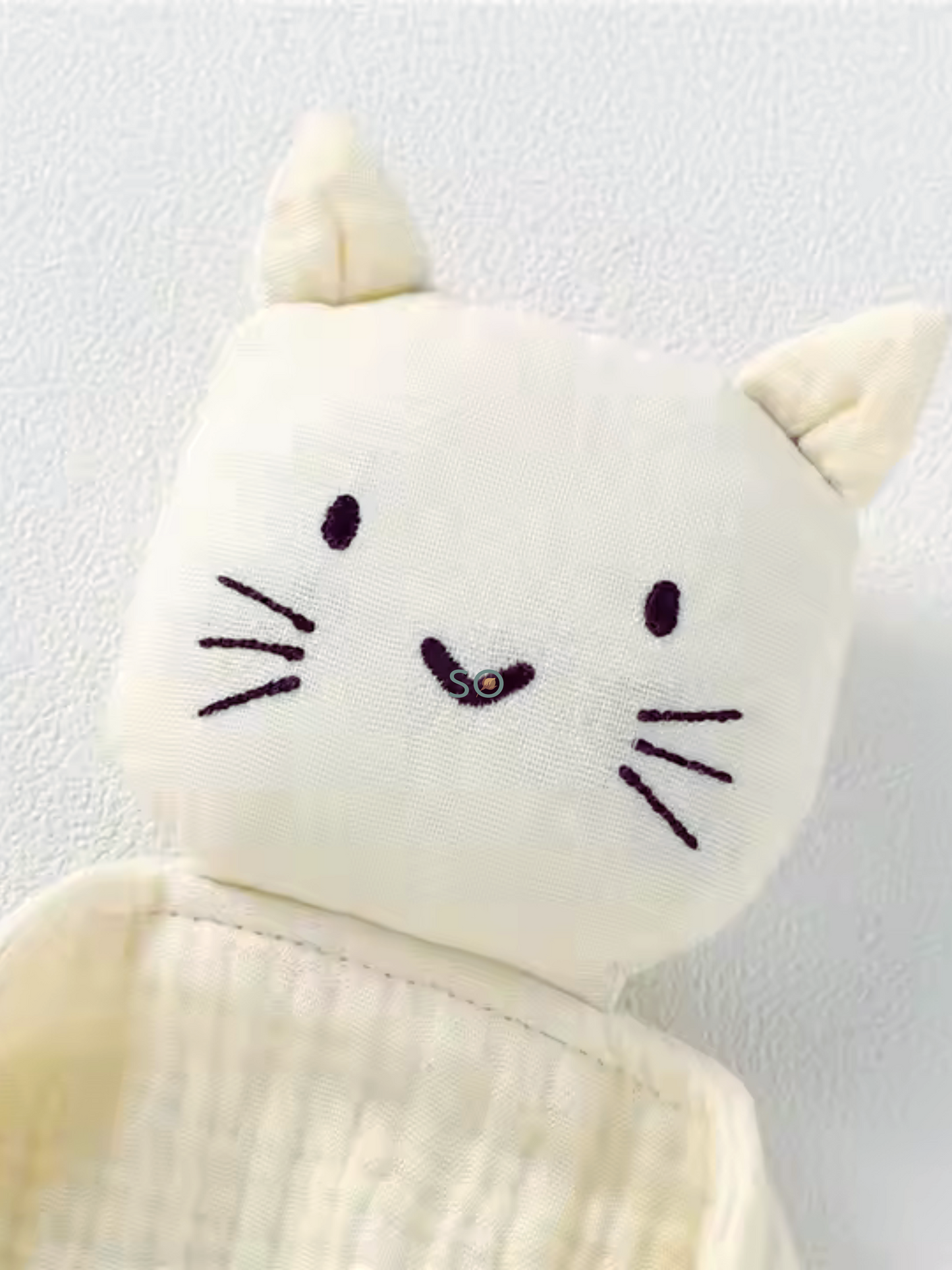 SOALSA soft plush cat toy in cream color perfect as darilo ob rojstvu gift set for newborns
