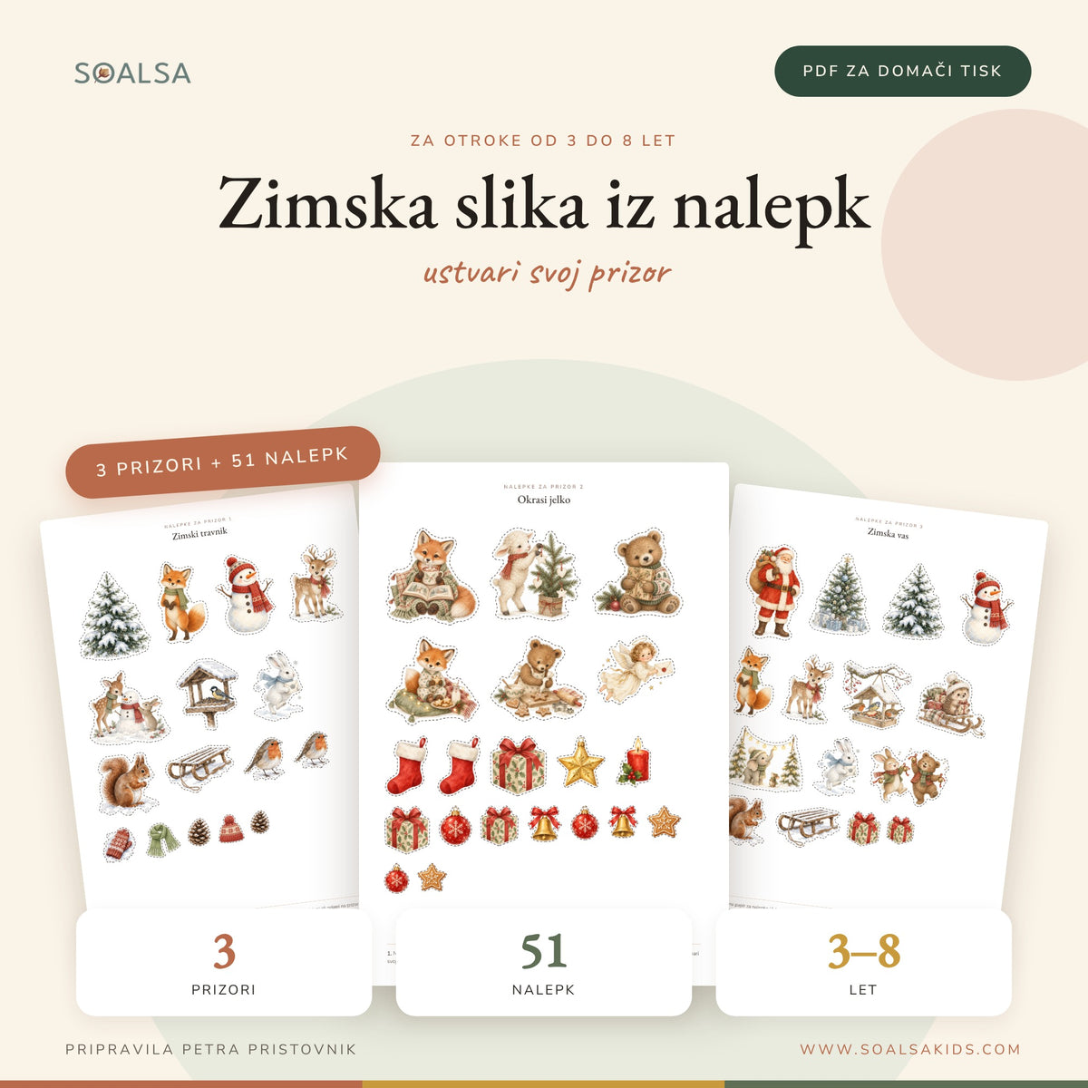 Zimska slika iz nalepk