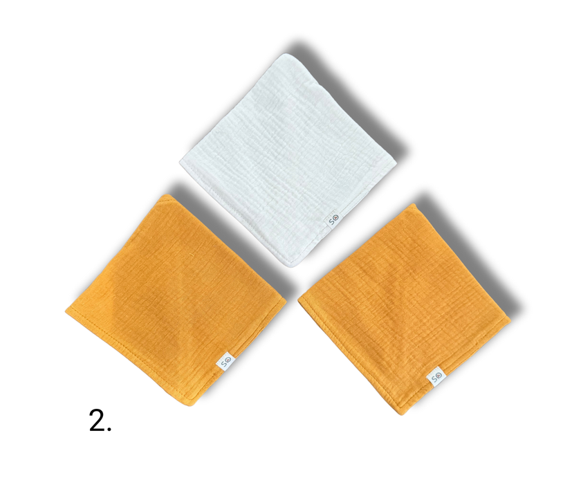 3 pcs Baby Muslin Bibs