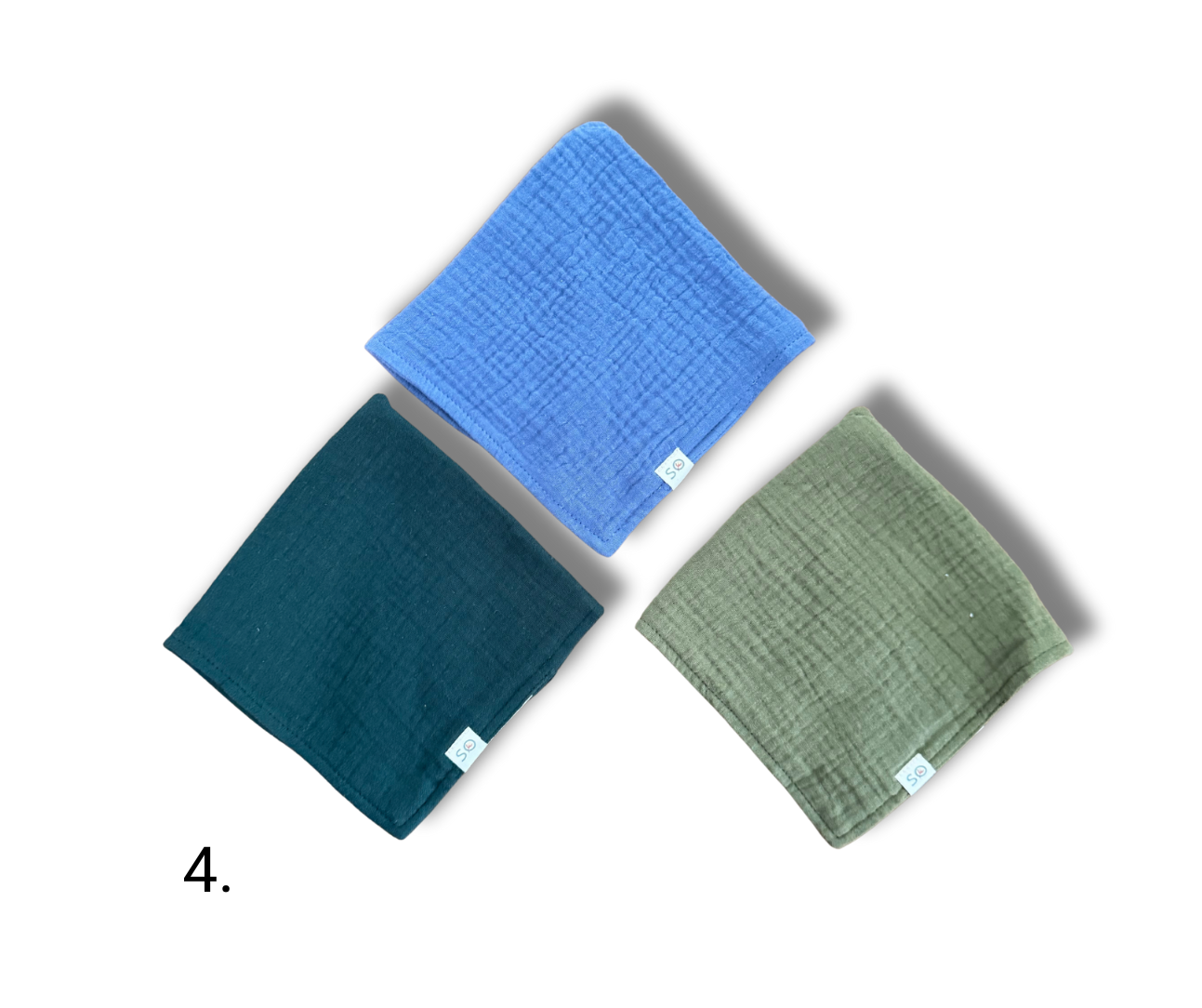 3 pcs Baby Muslin Bibs