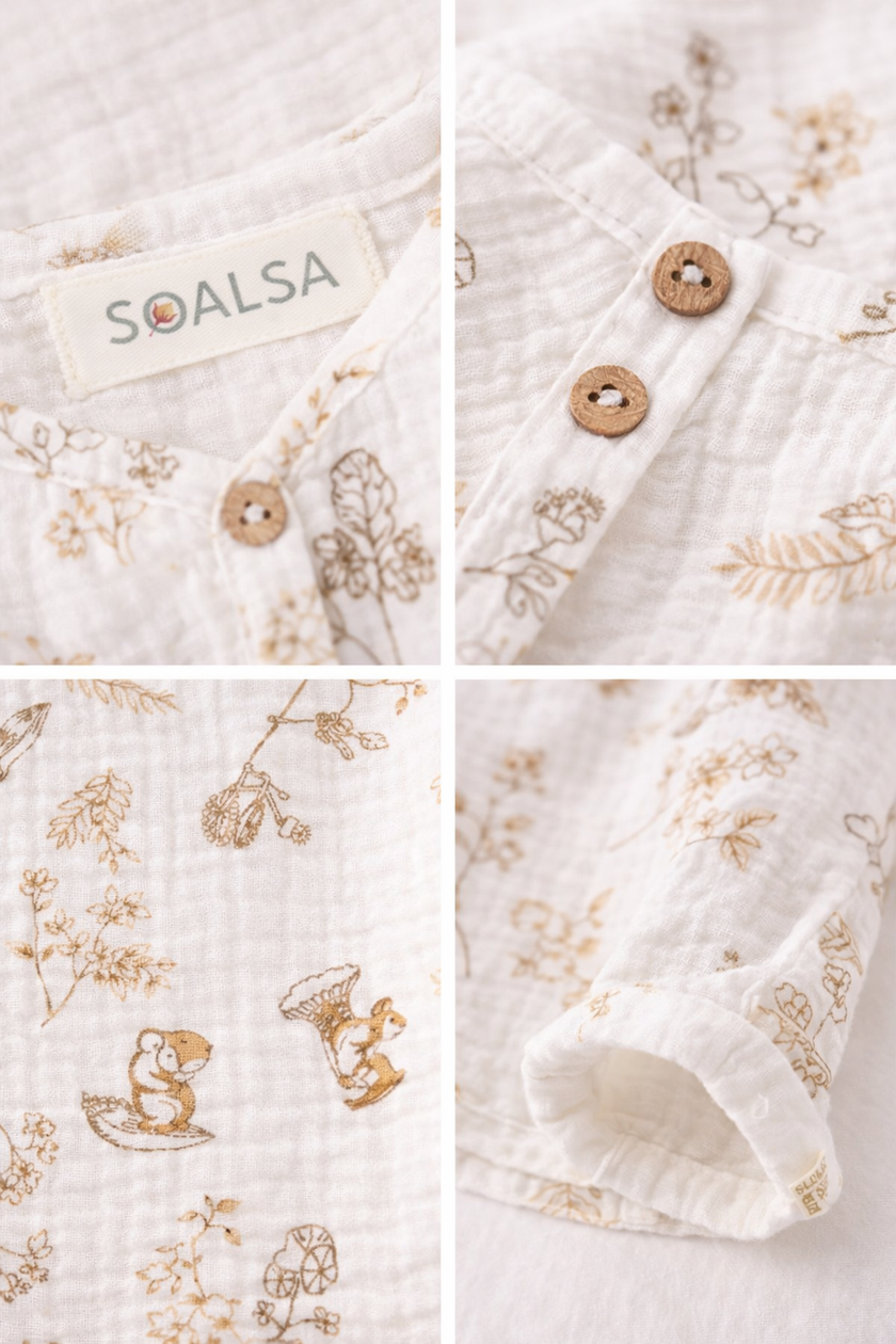 Muslin Cardigan Oversized Forest