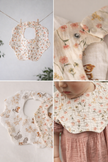 2 pcs Girl’s Bibs Muslin
