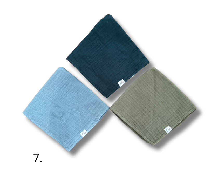 3 pcs Baby Muslin Bibs