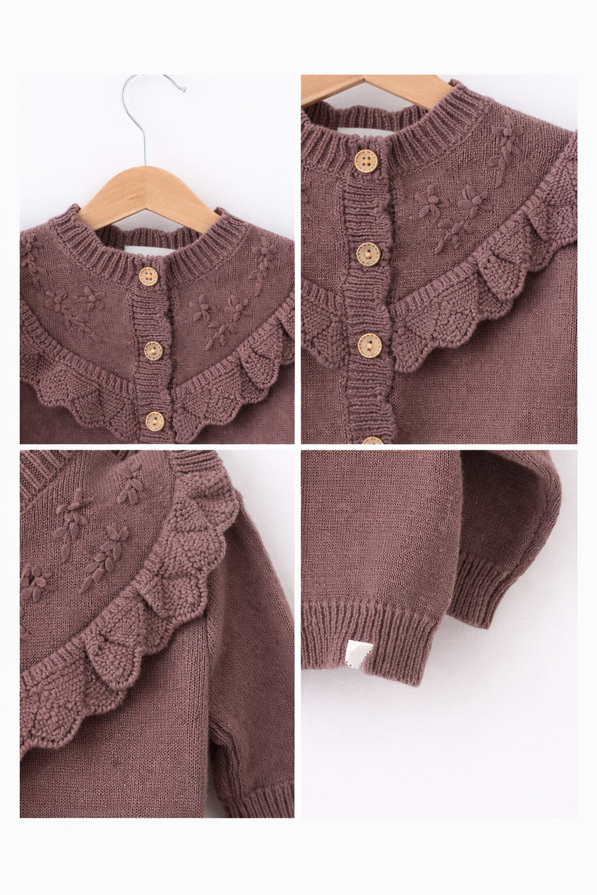 Knitted Baby Cardigan Sweater Vintage