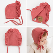 Vintage Pink Baby Muslin Bonnet