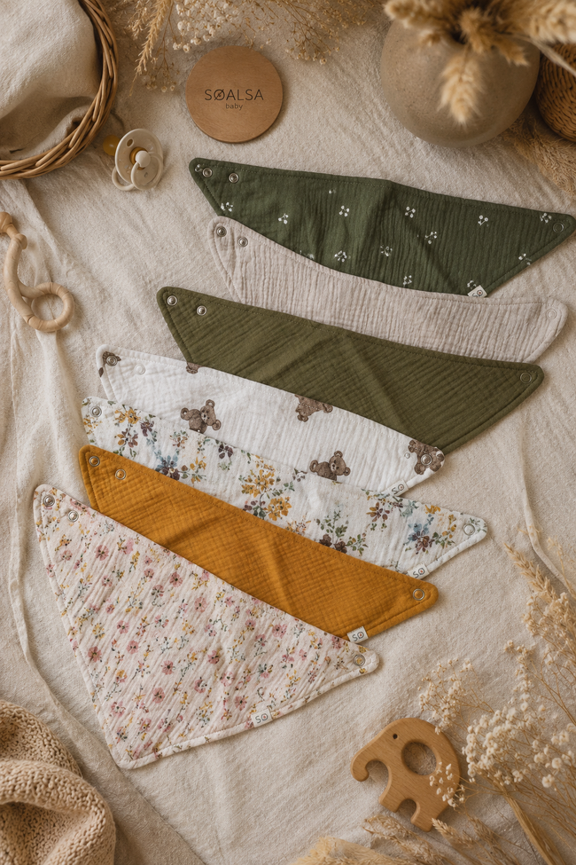 Muslin Baby Bibs Set 3pcs