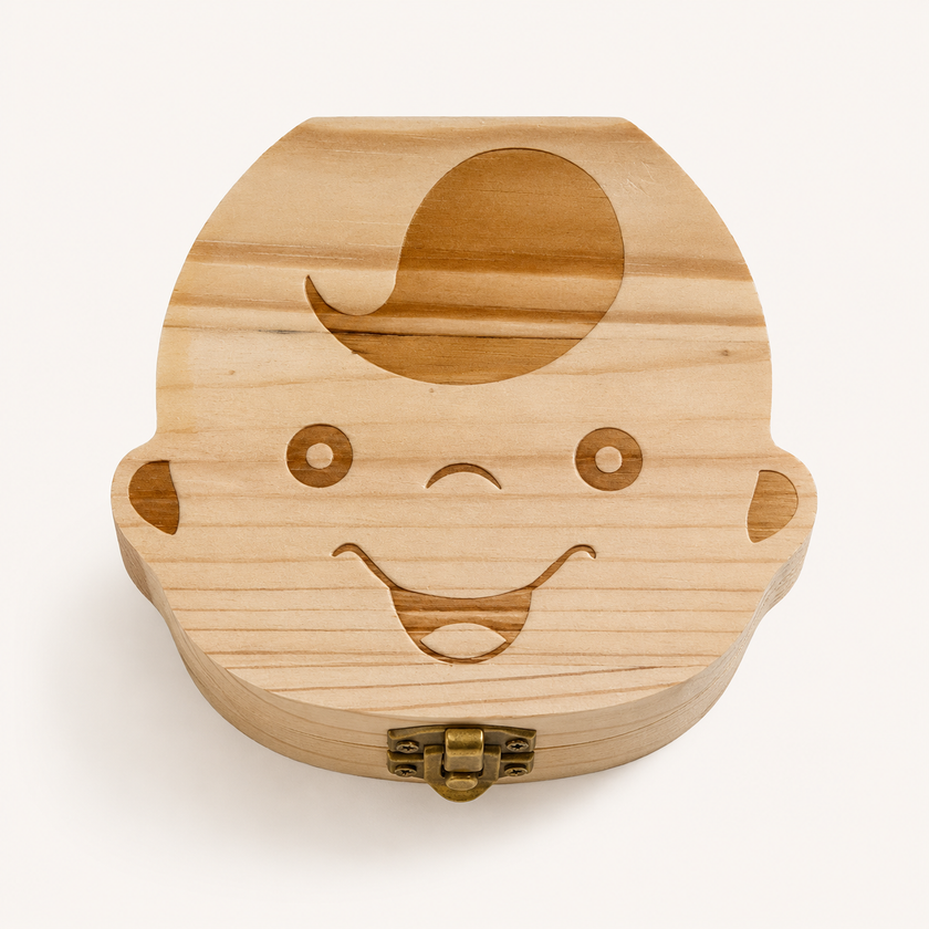 Wooden Baby Tooth & Keepsake Box
