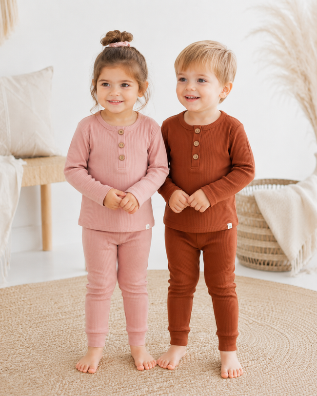 Ribbed Cotton UNISEX Long Set