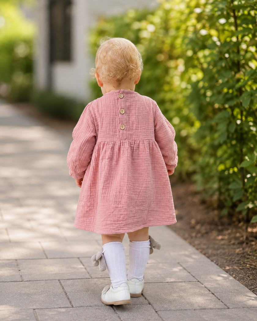 Set: Muslin Dress + Muslin Bib - 77%