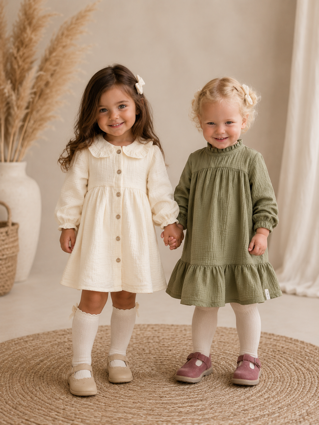 SET: 2x Muslin Cotton Dress -77%