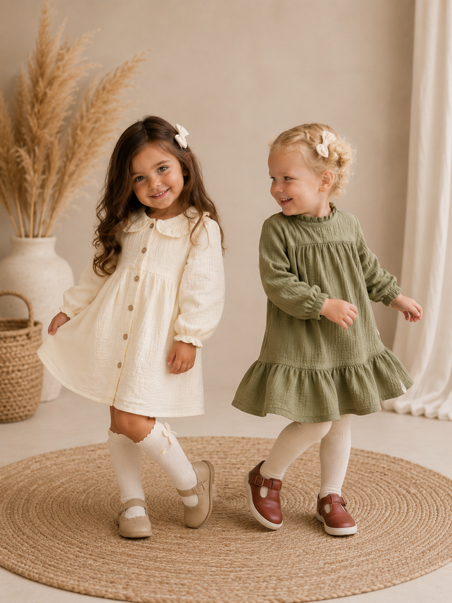 SET: 2x Muslin Cotton Dress -77%