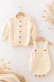 Knitted Romper & Cardigan Baby Set