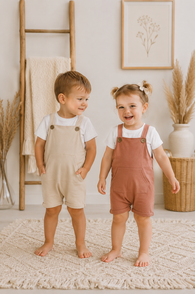 French Terry Vintage Romper Overall