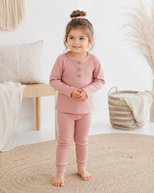 Ribbed Cotton Unisex Long Set