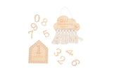 Wooden House Monthly Milestone Set with Numbers