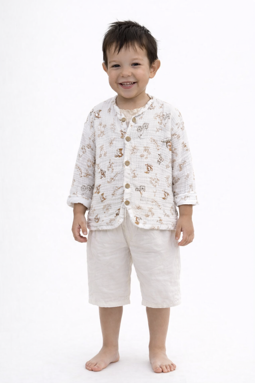 Muslin Cardigan Oversized Forest