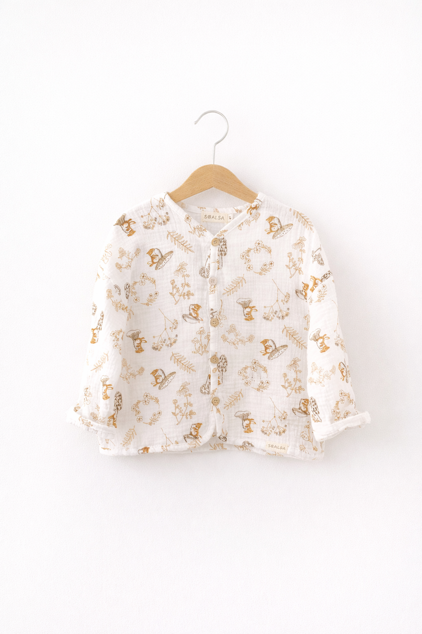 Muslin Cardigan Oversized Forest