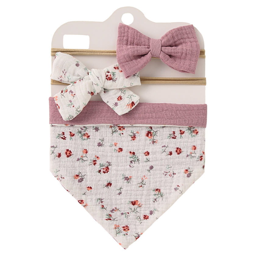 3 pcs Set Infant Baby Girl Bibs