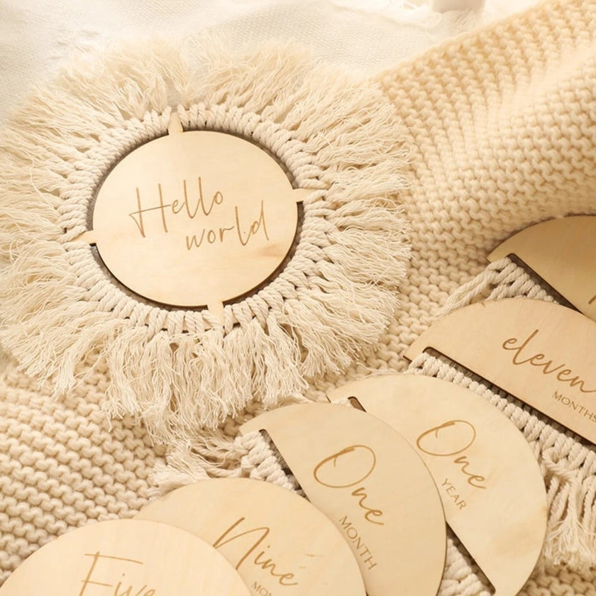 Macrame Baby Milestone Cards