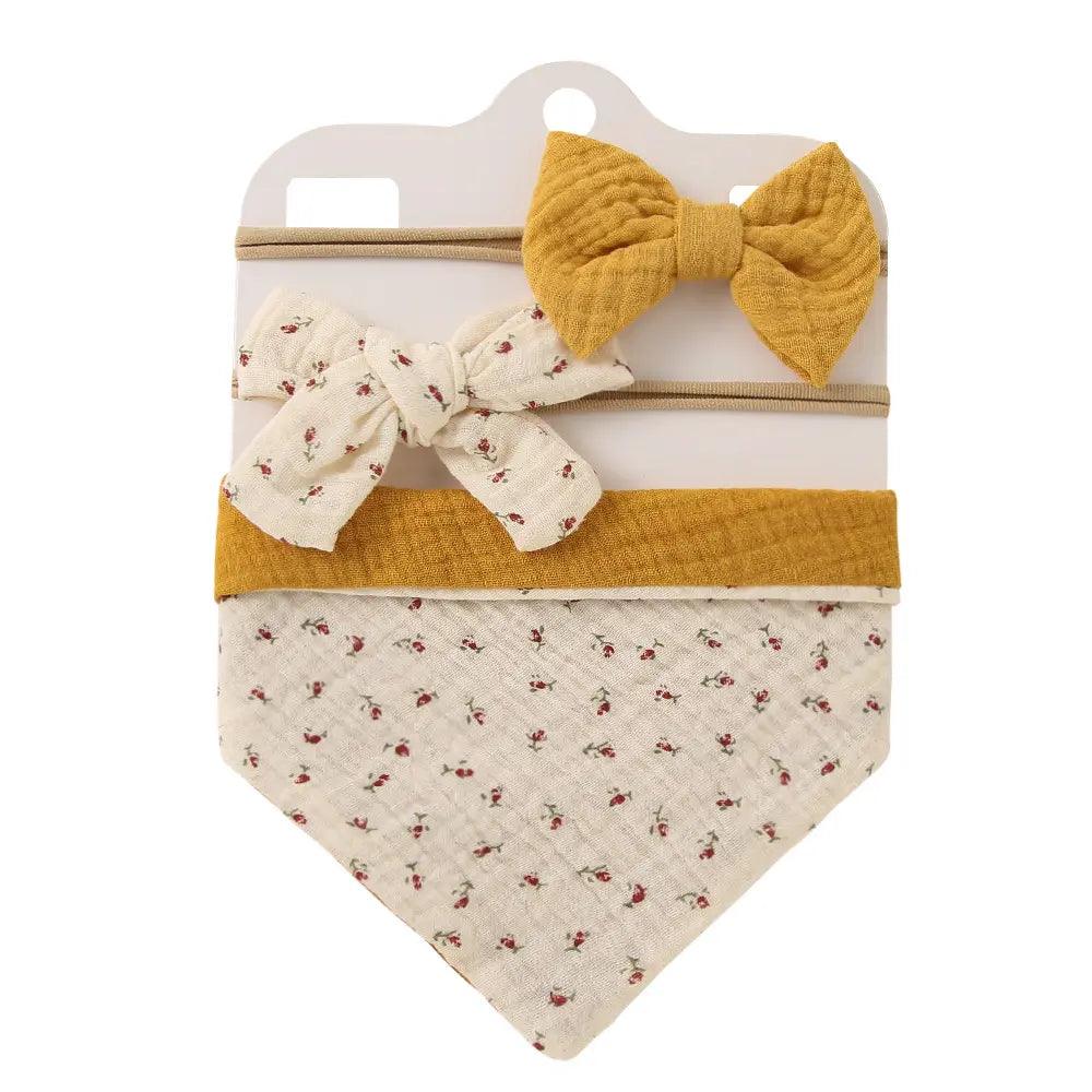 3-Piece Baby Headband and Bib Set - SOALSA