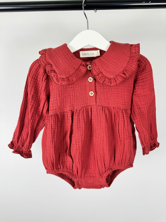 12-18m Red Berry Christmas Romper