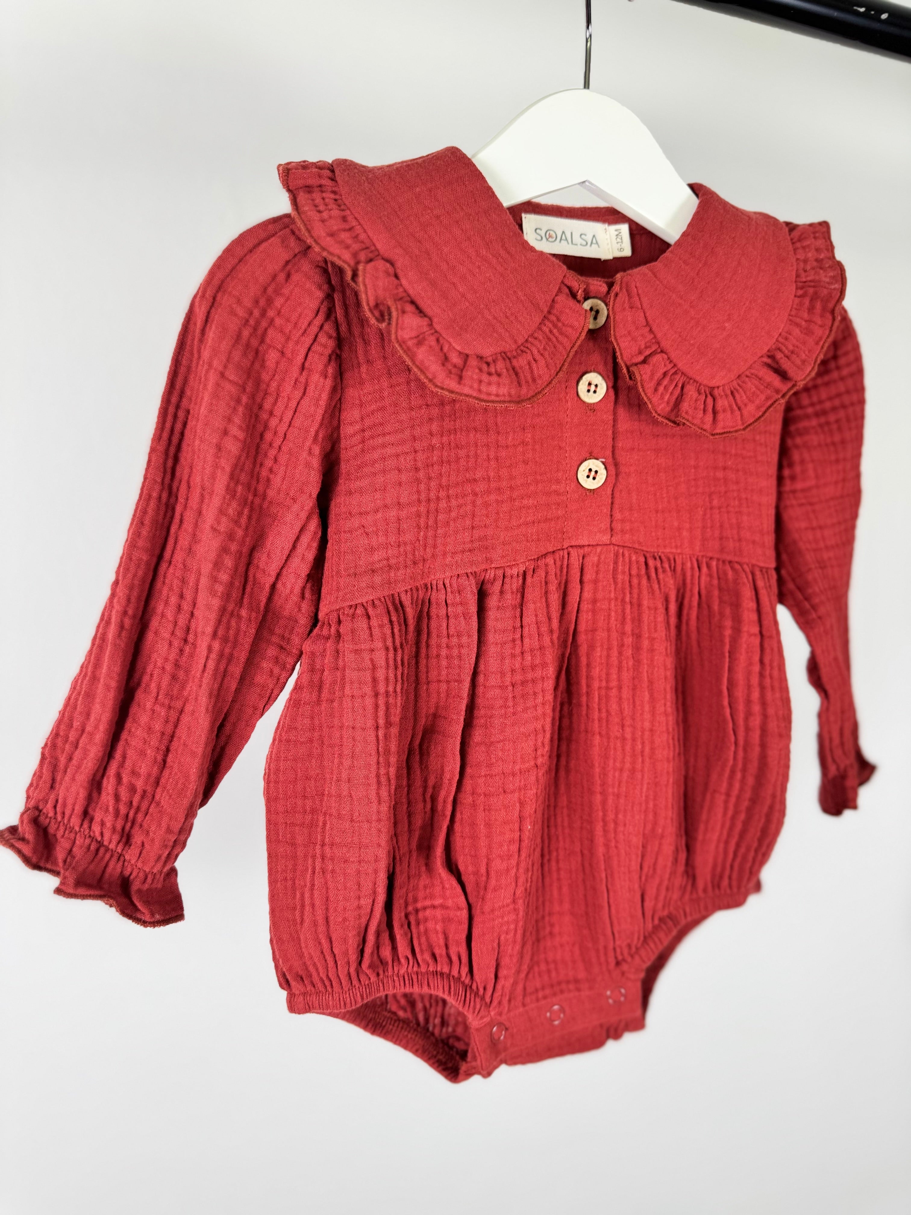 18-24 m Red Berry Christmas Romper