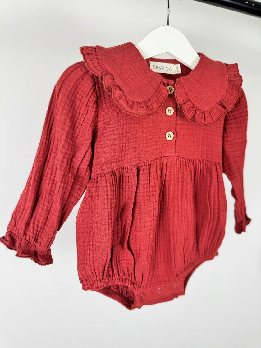 18-24 m Red Berry Christmas Romper