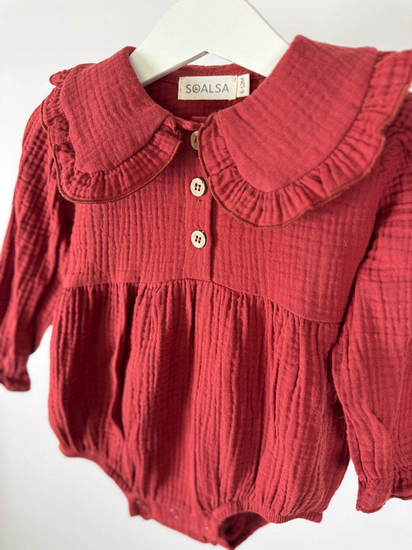 18-24 m Red Berry Christmas Romper