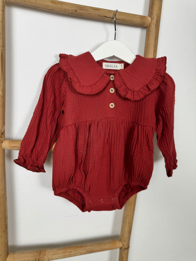 12-18m Red Berry Christmas Romper