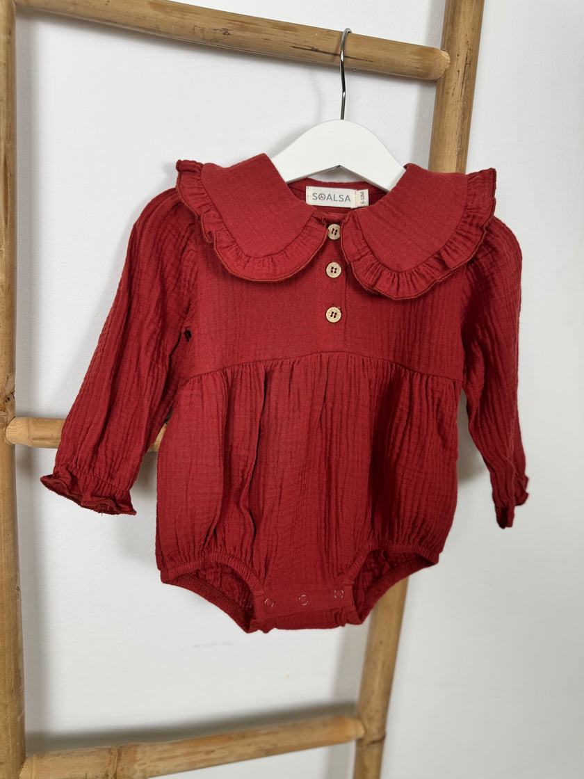 12-18m Red Berry Christmas Romper