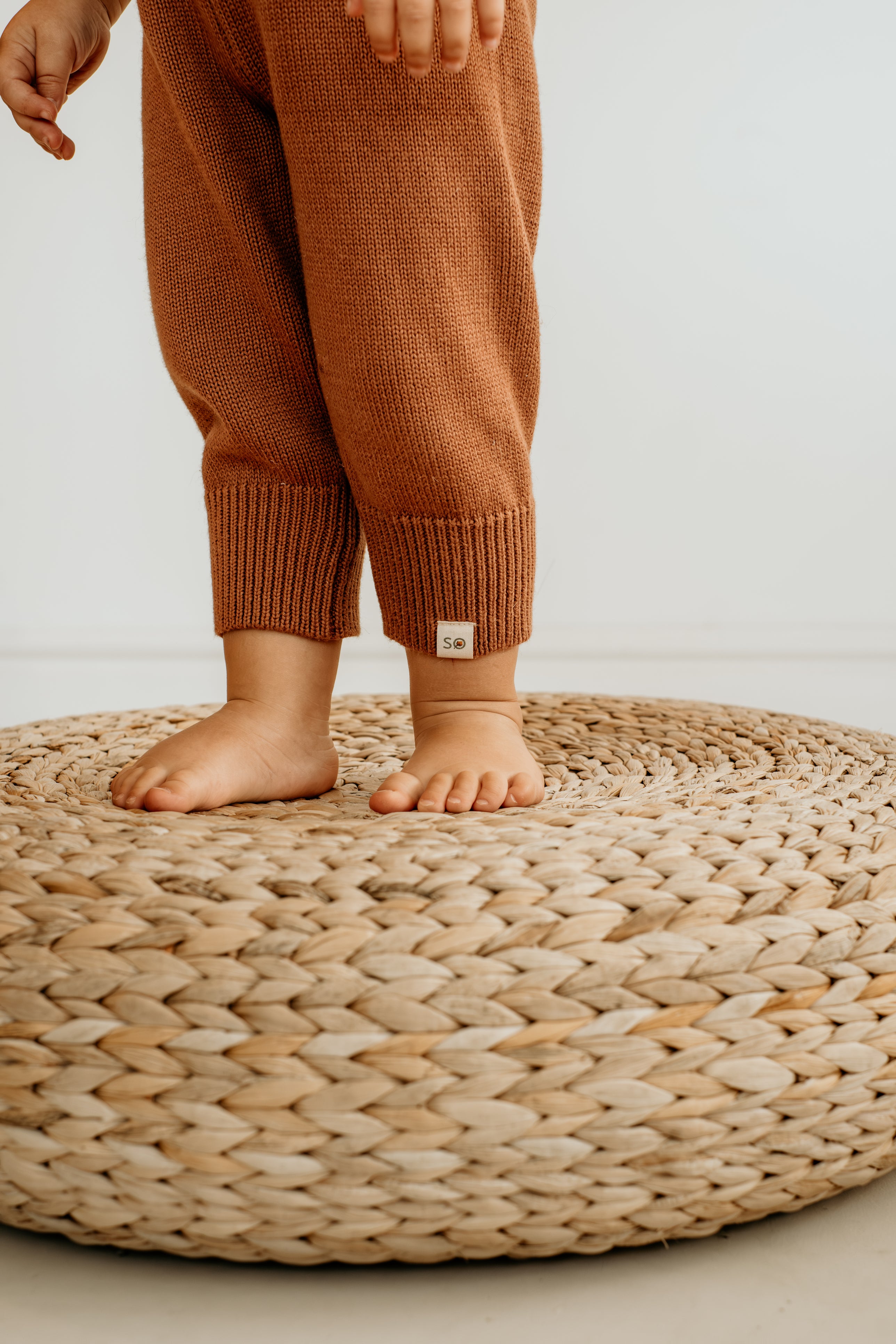 Knitted Terracotta Overall Suspender