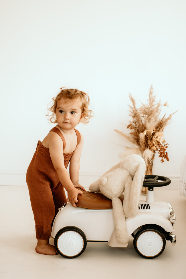 Knitted Terracotta Overall Suspender