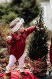 Christmas Rompers - Berry Red