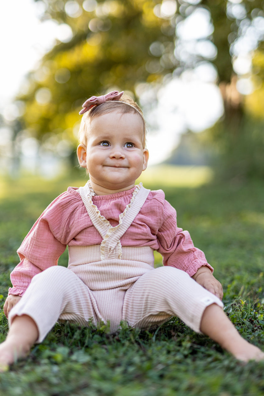 6-12m Girl’s Dusty Pink 3 pcs Set