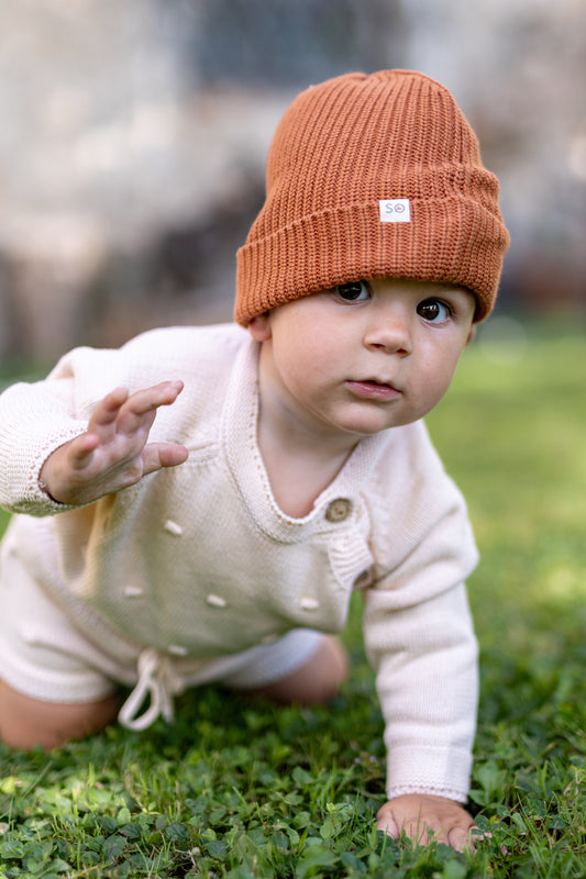 6-12m Knitted Baby 3pcs Set