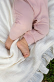 Dusty Pink Ruffle Jumpsuit