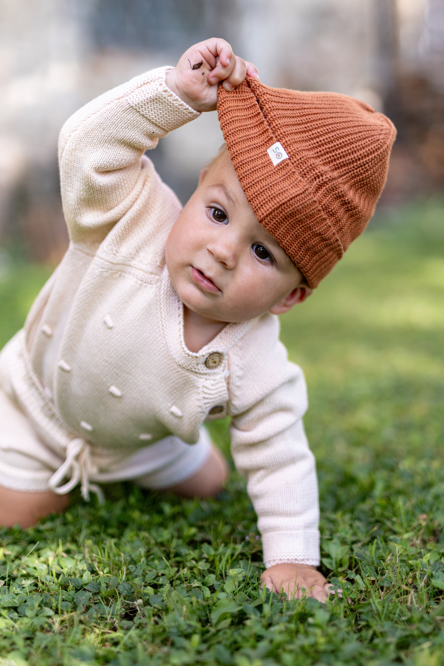 6-12m Knitted Baby 3pcs Set