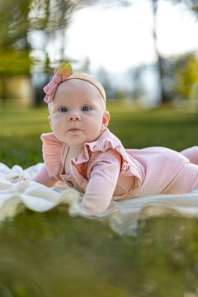 Dusty Pink Ruffle Jumpsuit
