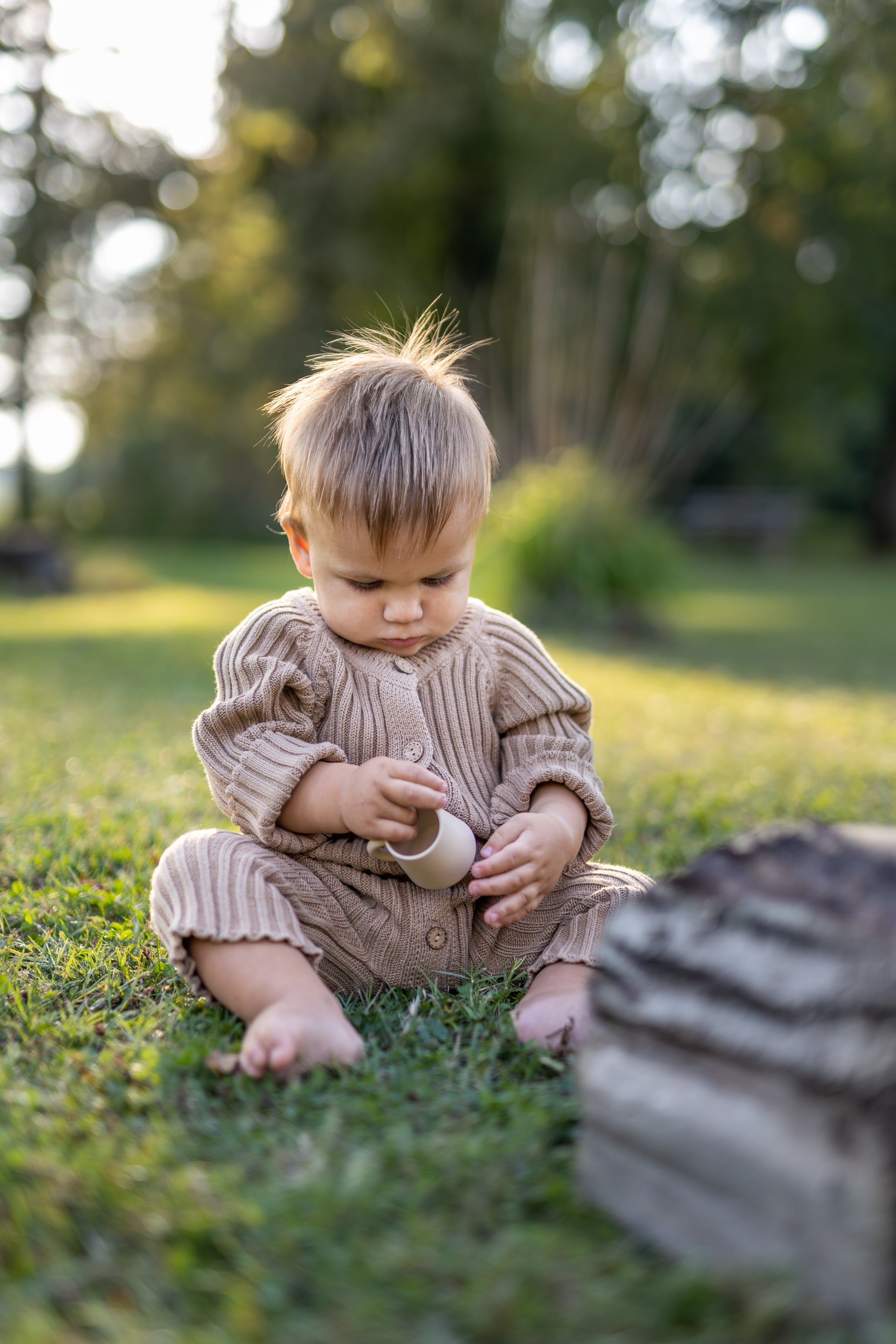 6-12 Knitted Cotton Jumpsuit