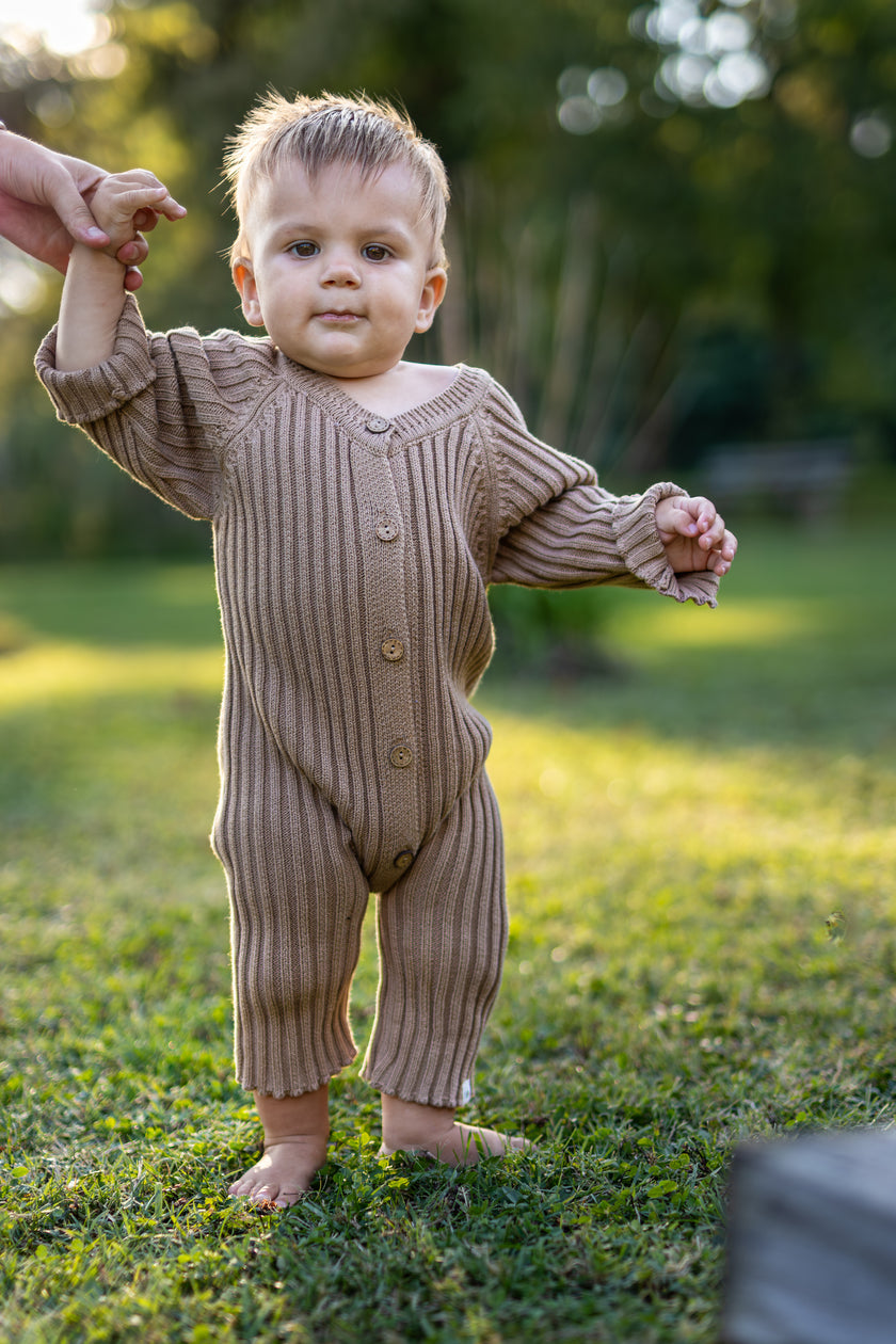 6-12 Knitted Cotton Jumpsuit