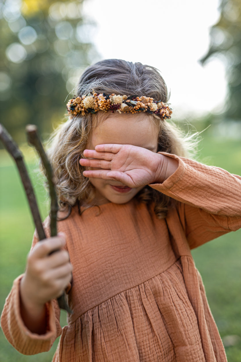4y Muslin Dress + Knee High Socks