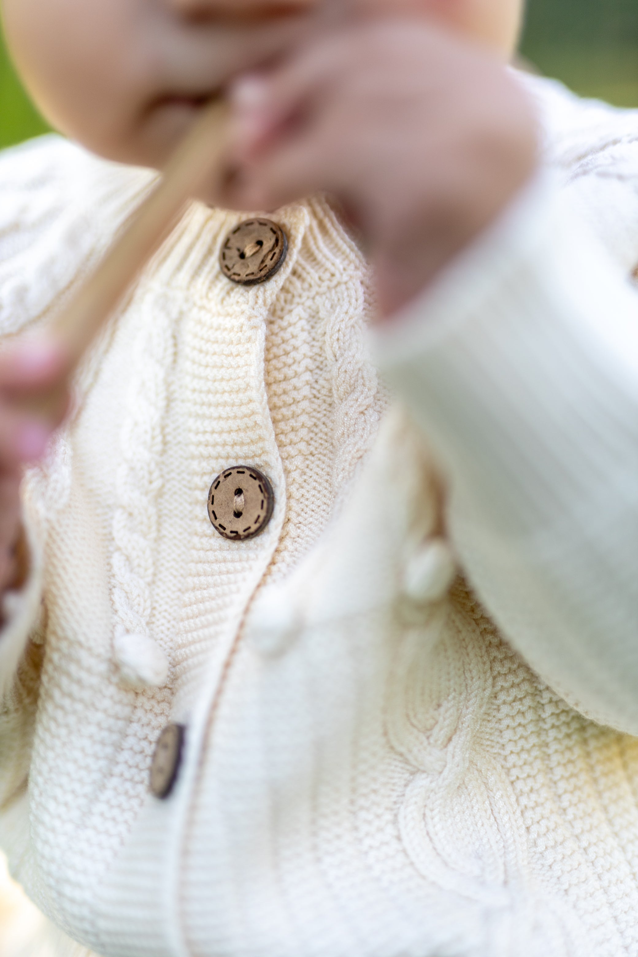 Knitted Baby Cardigan & Romper Cocco Set